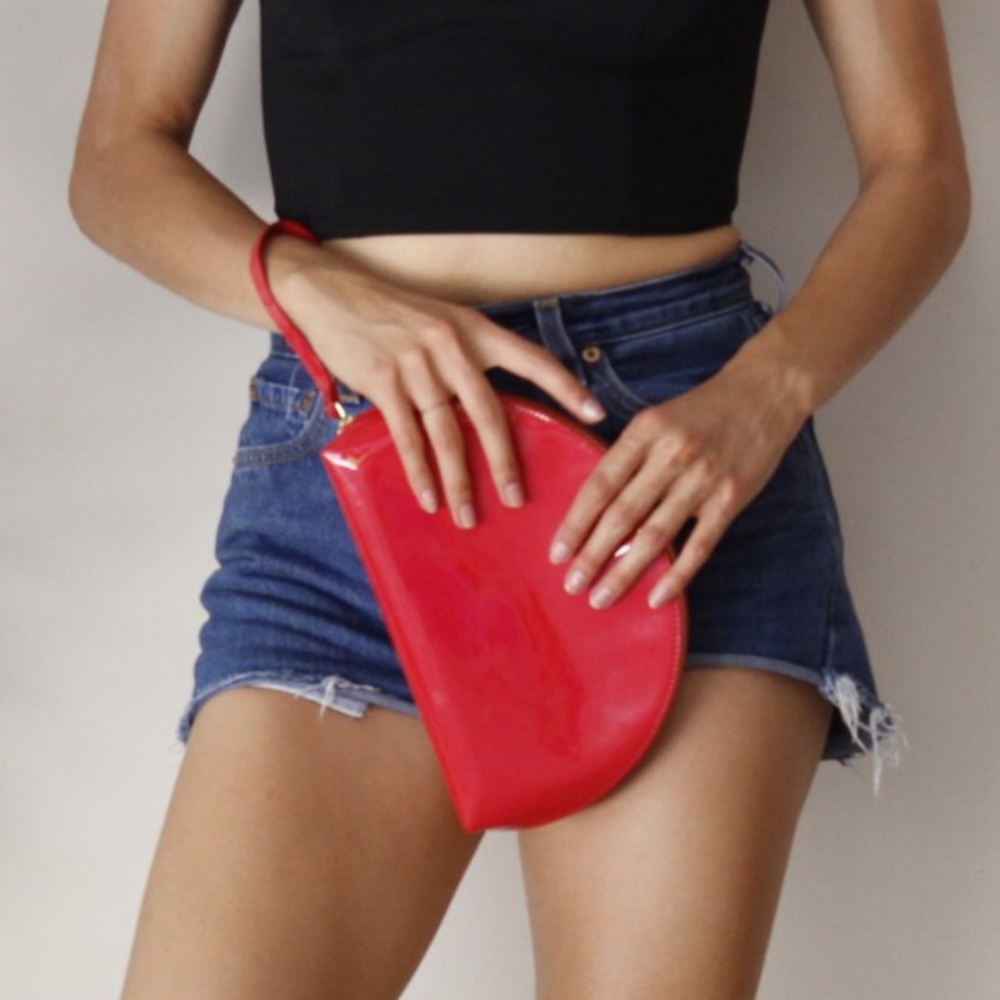 Mansur Gavriel Red Moon Clutch Bag in great cond.